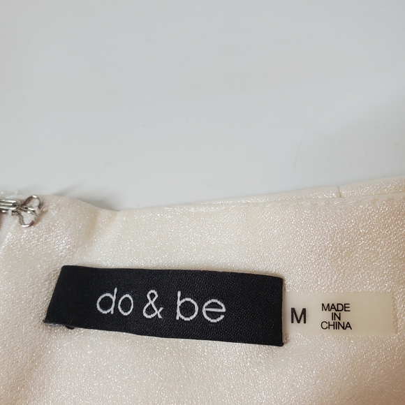 Do & Be Pearl White Faux Leather Rhinestone Pencil Skirt - Picture 9 of 12